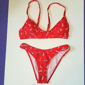 Red Flower Pattern Zaful Bikini Size S/4